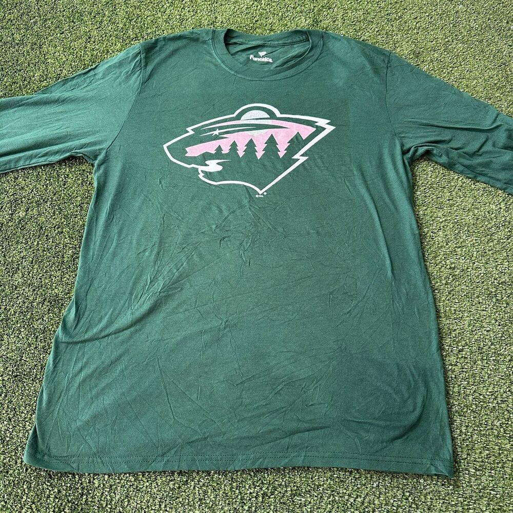 Fanatics Marc-Andre Fleury Minnesota Wild 29 Long Sleeve Shirt Men M Green NWOT